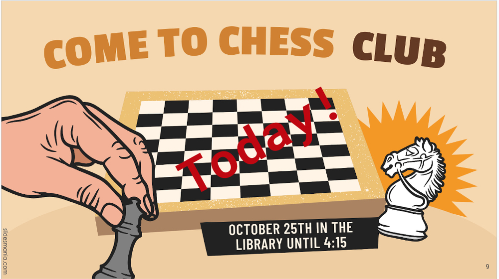 Chess Club Meets Today