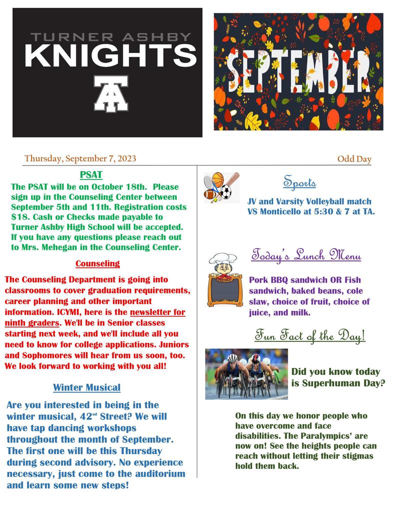 Daily newsletter 9/7/23